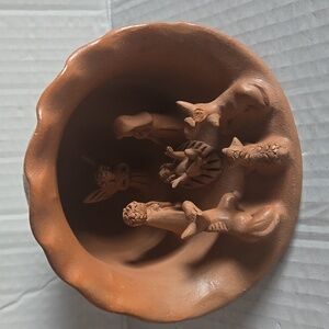 Terra Cotta Clay Nativity Scene Handcrafted Made in Guatemala